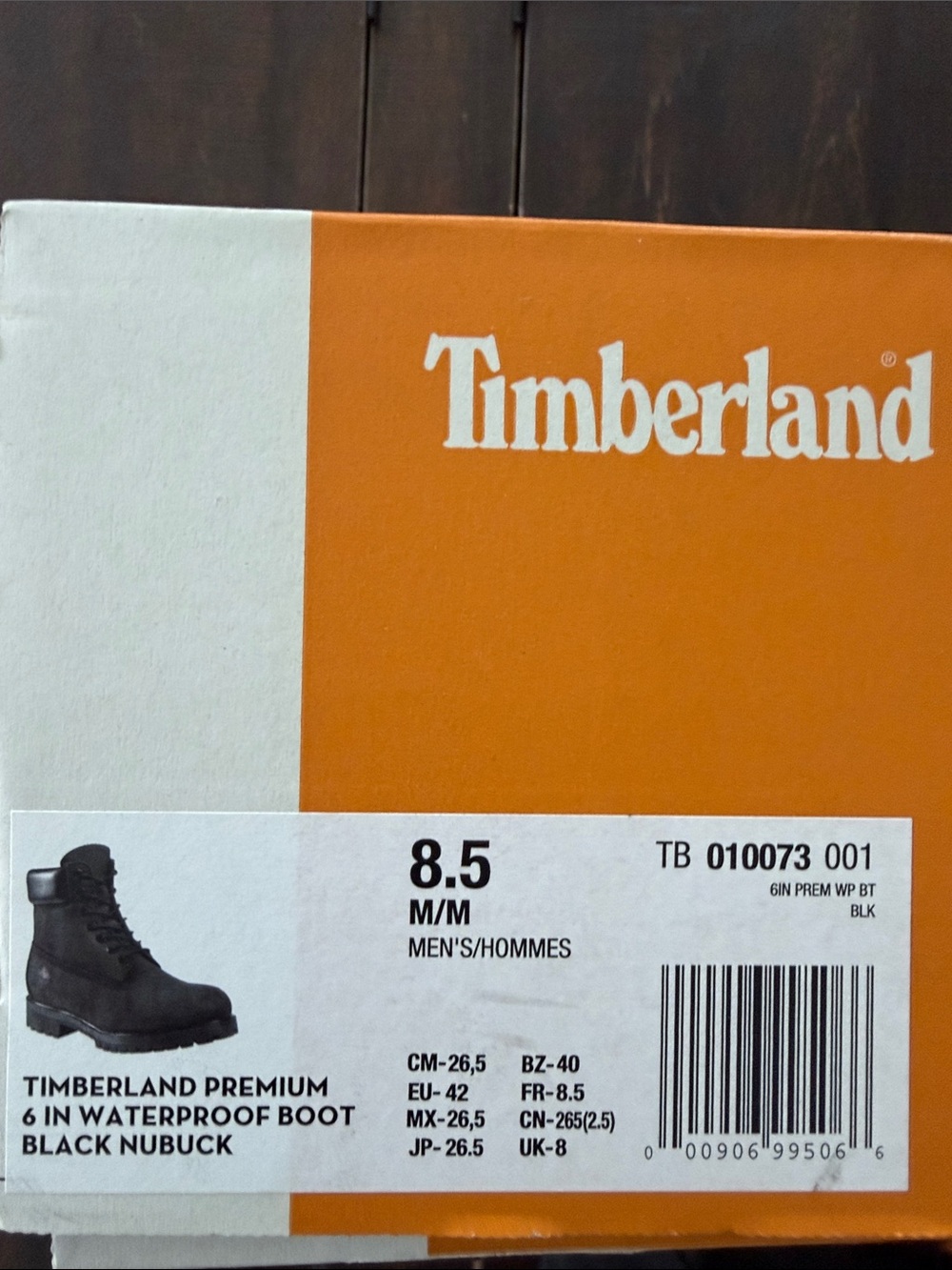 Timberland Men's Black Lace-Up Waterproof Work Boots - Picture 8 of 9